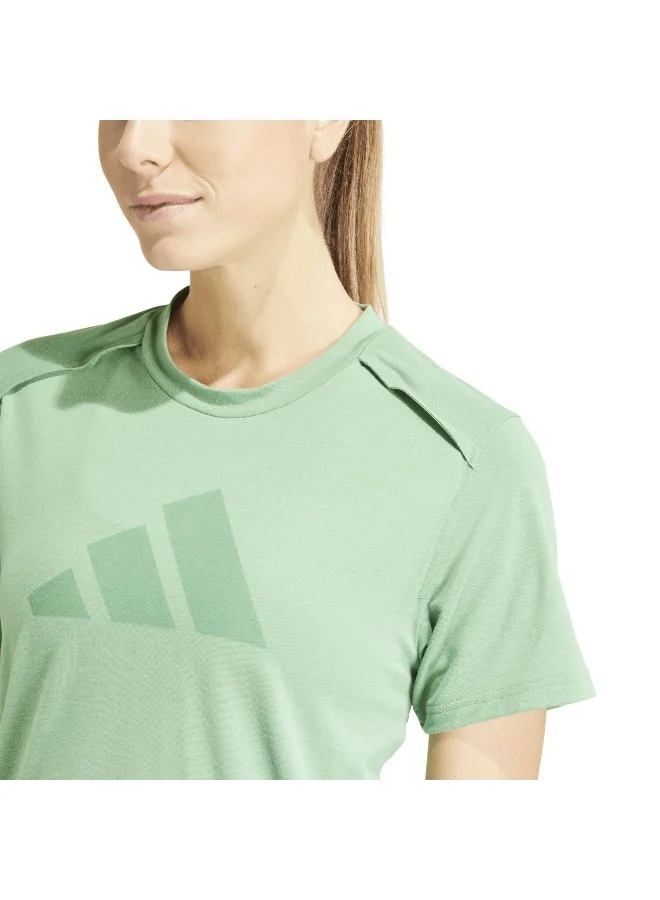 adidas Originals Adidas Power Bl Tee Green Training T-Shirts For Women Xs