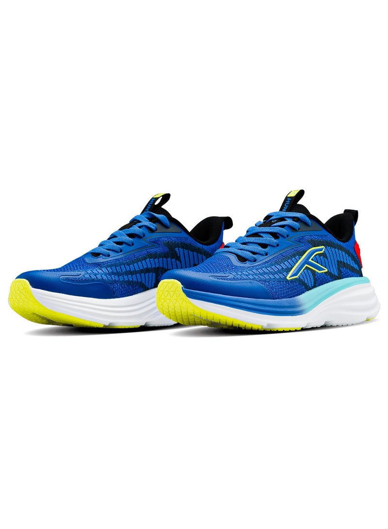 HUNDRED Hundred Softstride  Multipurpose Shoes | Running, Walking, Training, Gym & Jogging | Active Grip Rubber Technology | Heel Shield Protection (Navy Blue/Lime/Red - EUR 40)  - Image 5
