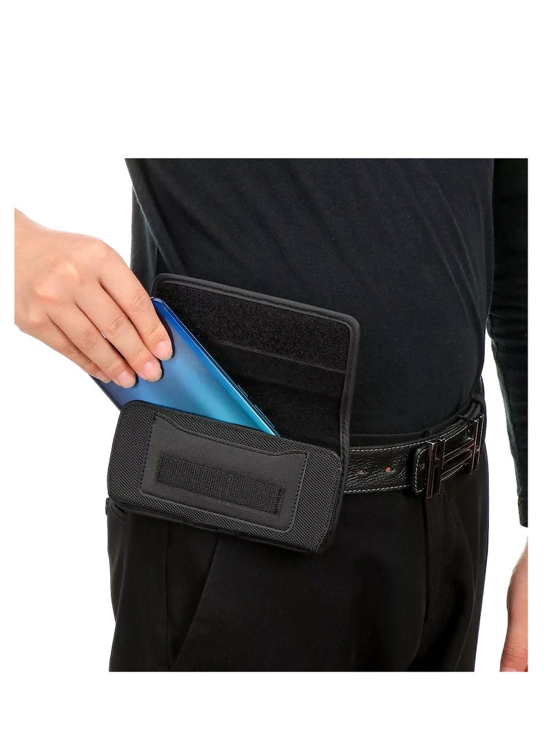 ELLAGECASE Horizontal Universal Holster (XL Size) – Premium Quality, Stylish & Comfortable, Compact Yet Roomy Fit, Convenient Fastening, Card Slot with Digital Protection - Image 3