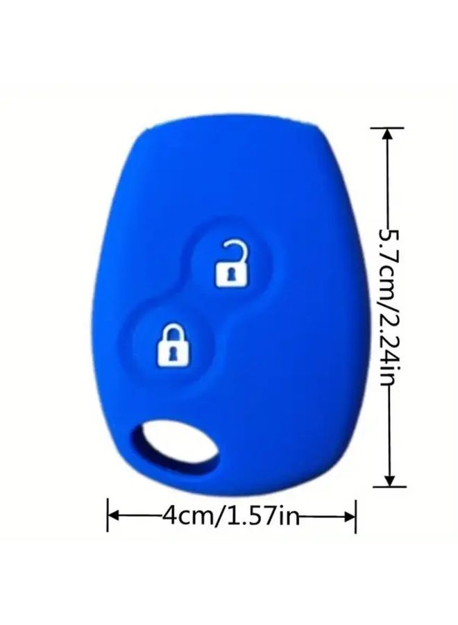 Luminous Green Silicone Car Key Case Cover For 2 Keys Smart Straight Board - Image 2