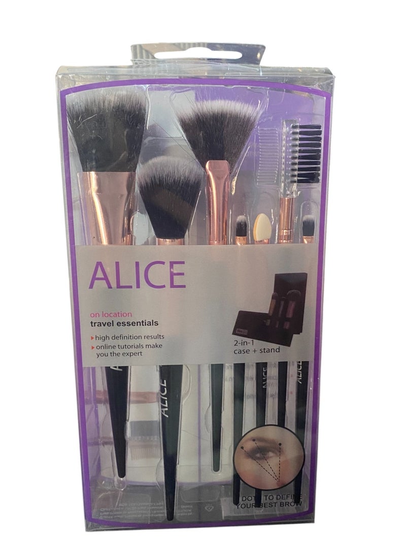 Travel Essentials Kit Brush Multi-Color 7PCS