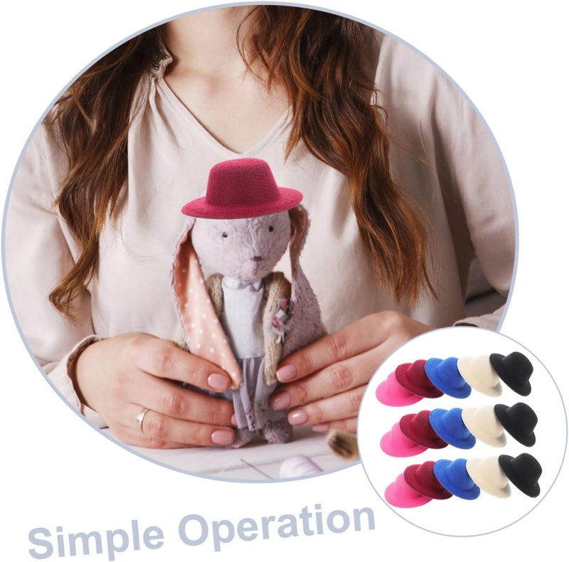 VOSAREA 15Pcs Miniature Hat Doll Accessories for DIY Crafting Doll Caps for Decoration - Image 3