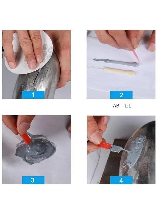 FIgment FIGMENT Magic Metal Mending, Cold Weld Metal Repair Paste Adhesive Gel, Ab Strong Glue Universal Metal Plastic Weld Repair Glue Aluminum,Welding Glue Grout Gap Filler Agent Water (ART_GLUE)  - Image 3