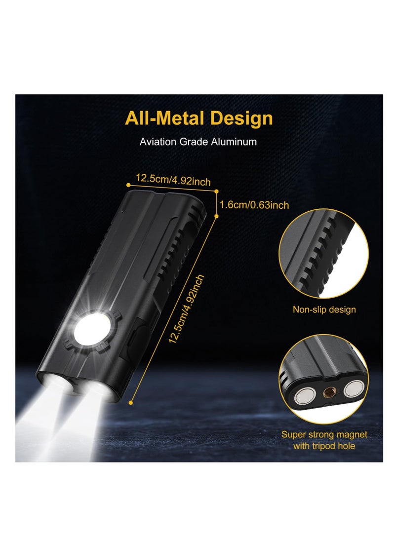 Small Powerful Torch LED, Super Bright 1000LM LED Keychain Flashlight, Rechargeable 300 Meters IPX4 Small Powerful Pocket Torch, with 7 Light Modes & Magnetic Tail, for Camping and Emergency Use - pzsku/Z2DDB8A05CF1F65B0E180Z/45/_/1705571282/76d669b3-6923-45f6-9906-f2999ed95056