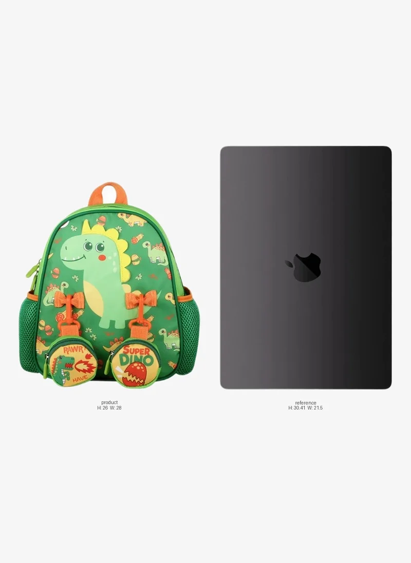 سوبر كيوت حقيبة ظهر أطفال Supercute SF312 بتصميم ديناصور | حقيبة مدرسية صغيرة مقاس 10 بوصات | حقيبة خفيفة للأطفال
