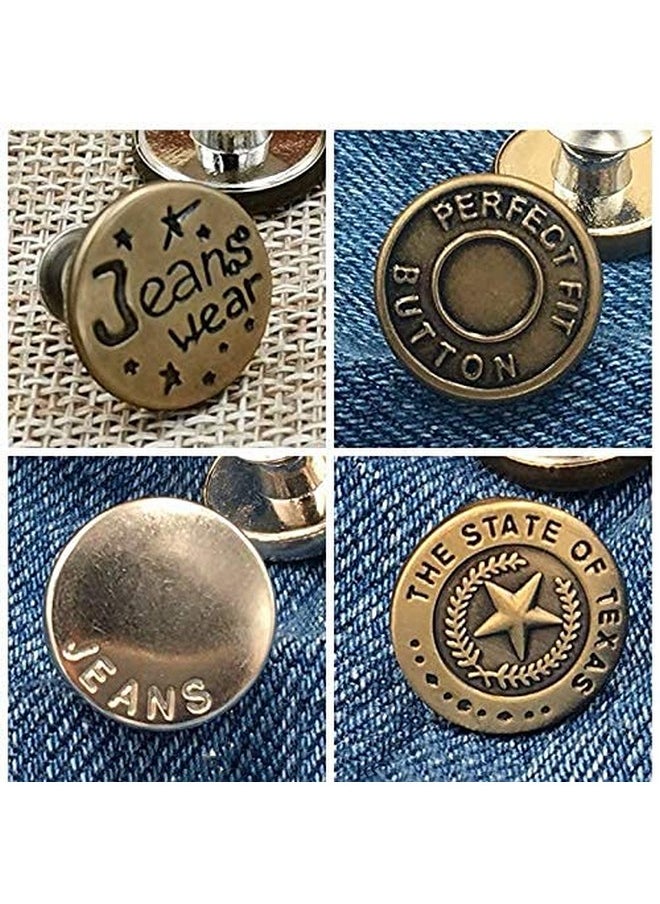 Taoqiao - [Upgraded] 8 Sets Perfect Fit Instant Button Adjustable Jeans Button Instant 1 Inch Buttons Adds Or Reduces An Inch To Any Pants Waist In Seconds - Image 1