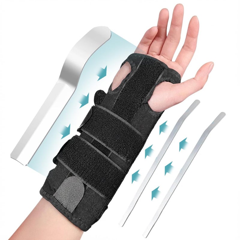 Proxima Direct Wrist Splint Right Left Hand, 1 Pack Wrist Brace for Carpal Tunnel Adjustable Relief Night with 3 Stays for Tendonitis, Arthritis, Sprains Men Women - Image 1