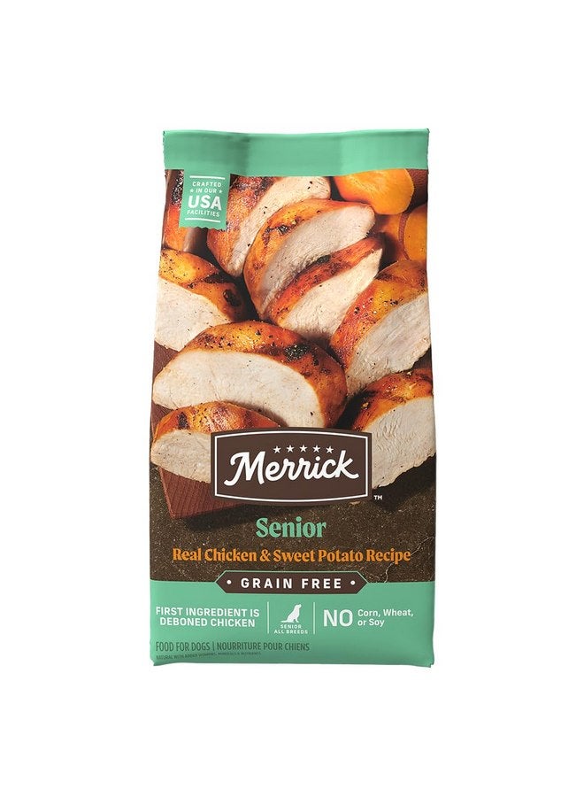 ميريك طعام الكلاب الجاف ميريك جراين فري سينيور تشيكن + بطاطا حلوة، 4 رطل. - Image 1