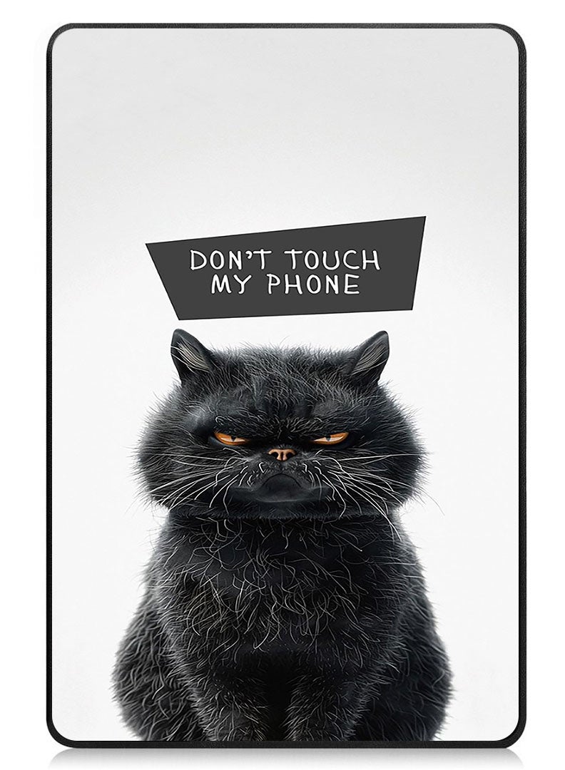 Theodor Protective Flip Case For Apple iPad Pro 11 (2024) With Trifold Stand Auto Wake Sleep Shockproof Cover Dont Touch My Phone Cat - Image 1