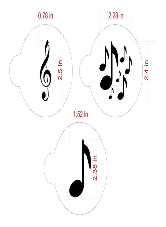 Designer Stencils Musical Cookies Stencil, Beige/Semi-Transparent - Image 5