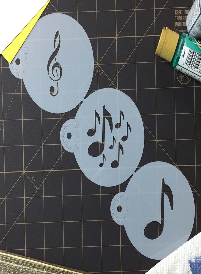 Designer Stencils Musical Cookies Stencil, Beige/Semi-Transparent - Image 4