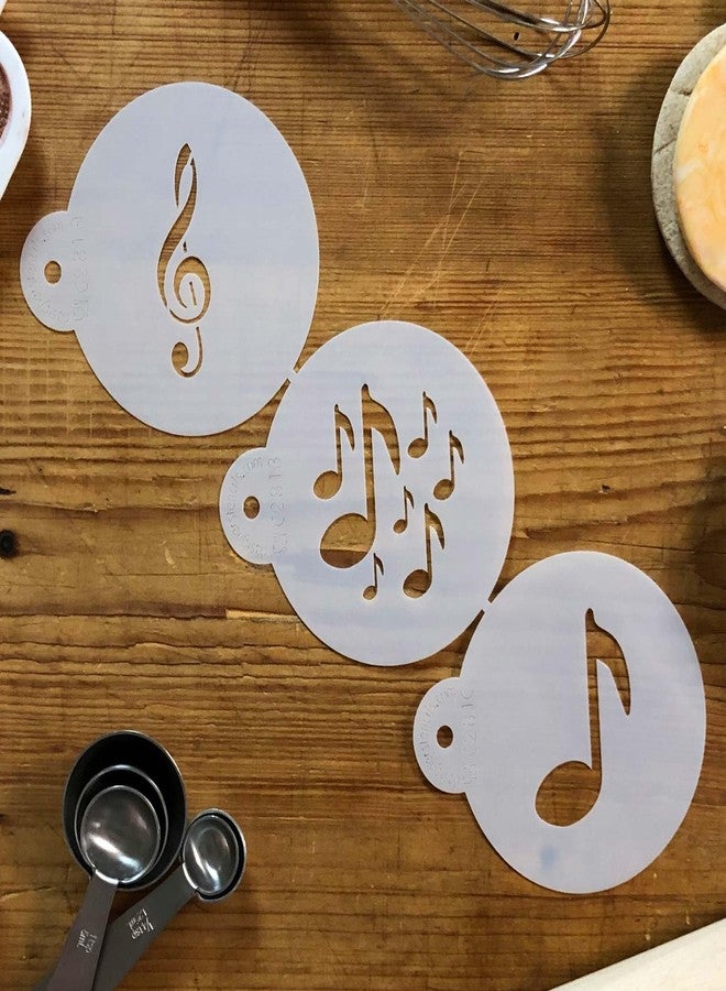 Designer Stencils Musical Cookies Stencil, Beige/Semi-Transparent - Image 3