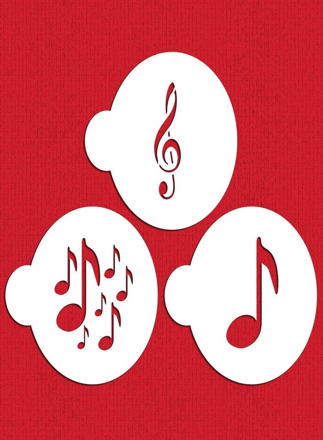 Designer Stencils Musical Cookies Stencil, Beige/Semi-Transparent - Image 2
