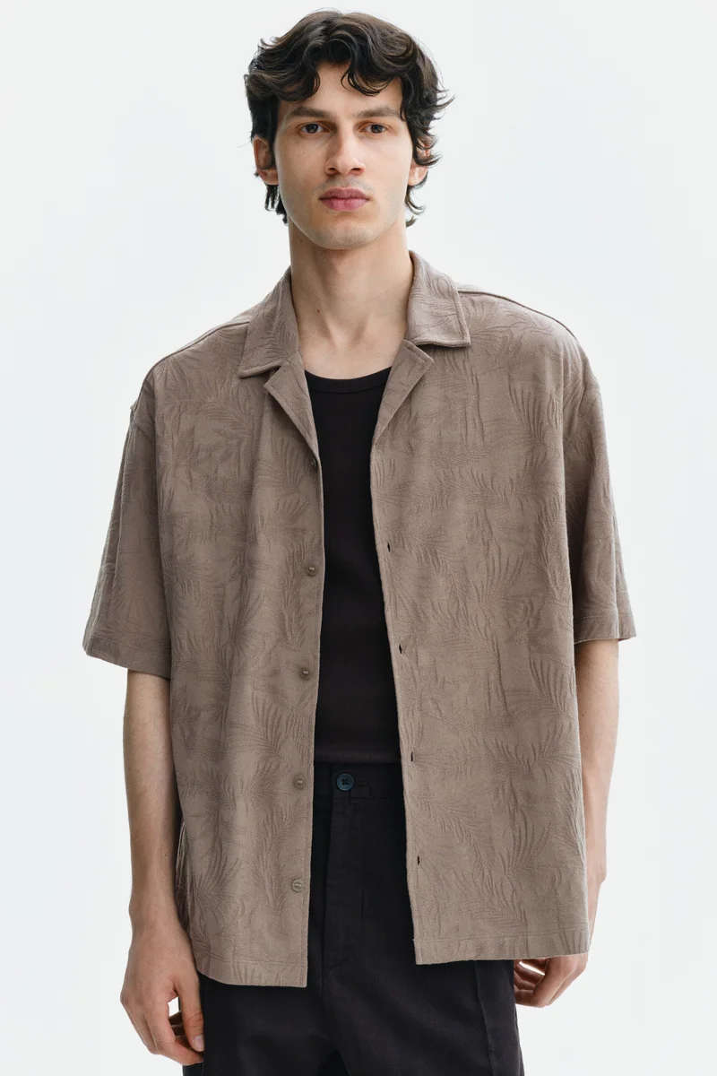 Relaxed Fit Jacquard-jersey resort shirt
