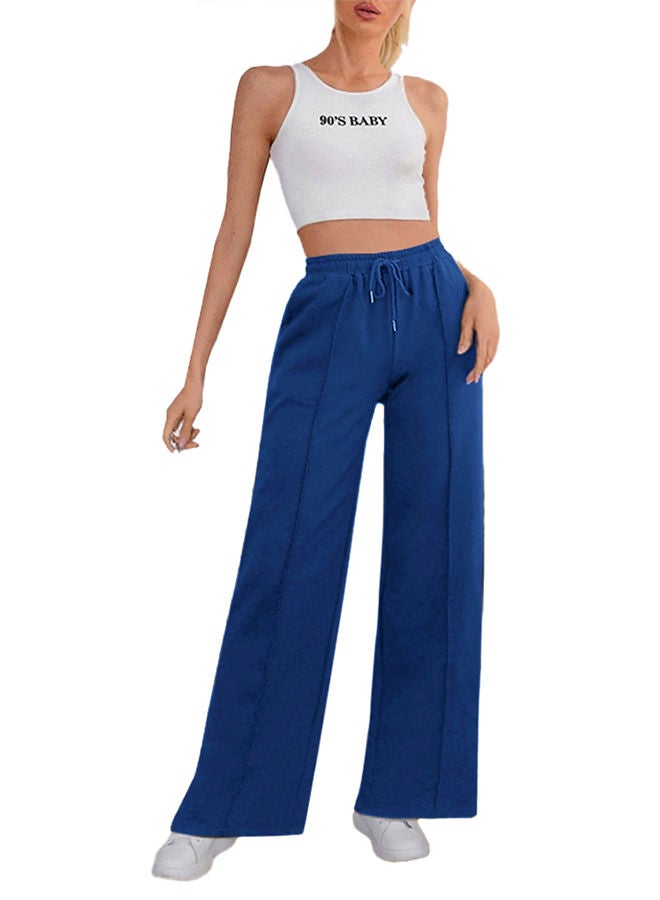 Nileton Sport Sweatpants Wide Leg With Line – High Waist - Side Pockets - Image 1