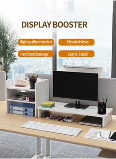 Single Tier Computer Organizer + 3 Tier Storage Cabinet, Computer Monitor Stand, Storage Organizer, Space Saving Laptop Stand for Home and Office ，PVC material (suitable for lightweight computers) - pzsku/Z2DDBB9D75B9496BFB364Z/45/_/1728897856/06a309fa-f896-4e7a-b7f9-676aca0b8b4a