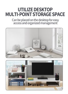 Single Tier Computer Organizer + 3 Tier Storage Cabinet, Computer Monitor Stand, Storage Organizer, Space Saving Laptop Stand for Home and Office ，PVC material (suitable for lightweight computers) - pzsku/Z2DDBB9D75B9496BFB364Z/45/_/1728897975/08939b00-2349-4756-8be7-e7d940a256dd