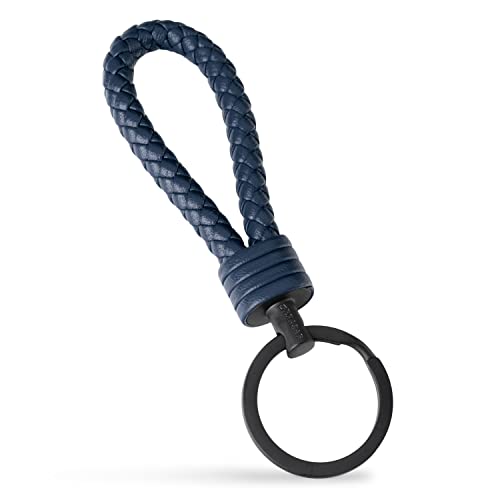 SERASAR Leather Keychain Stainless Steel Key Ring Additional Rings Small Keys Ideal Cars Motorcycles Bicycles House Gift Box Men Women - Image 3