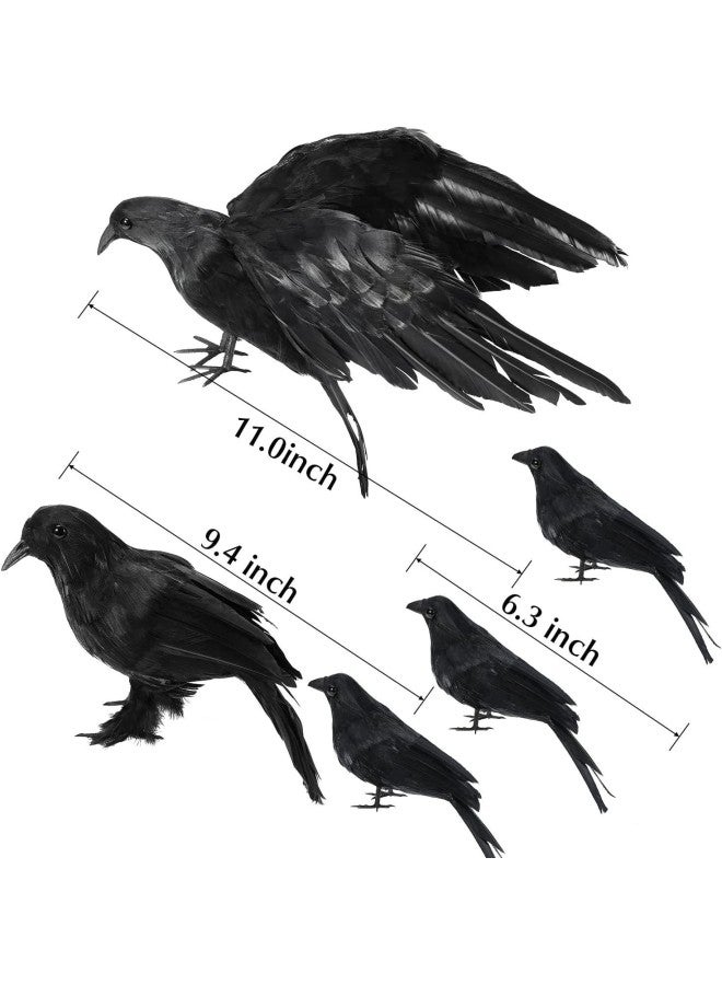 Loquat Crow Wings  Simulation Feather Crow Ornaments Easter A Generation Of Hair-Color:Five-piece Set - Image 1