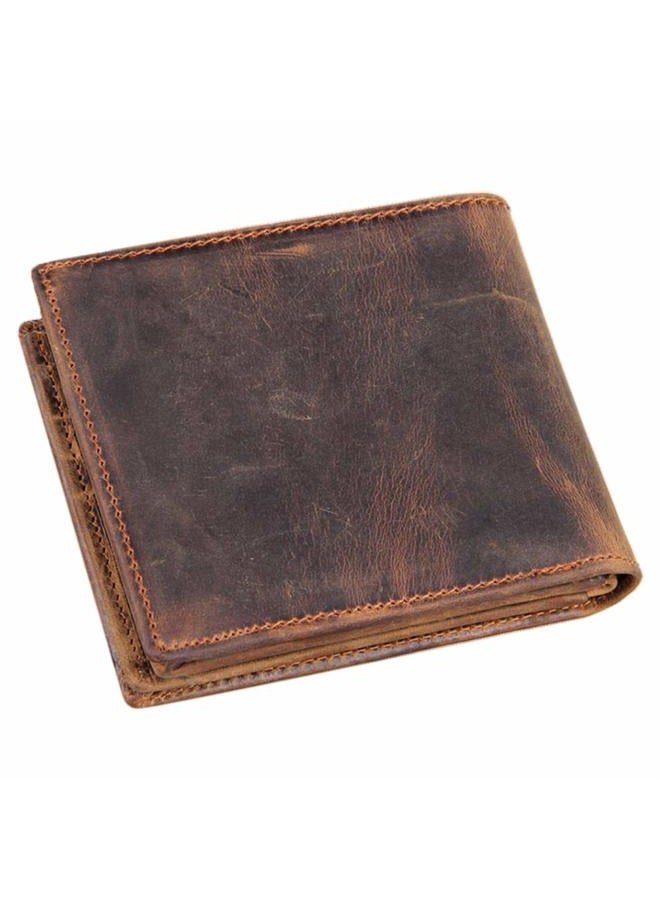 HRS Men's RFID Blocking Vintage Italian Genuine Leather Slim Bifold Wallet Handmade - Image 4