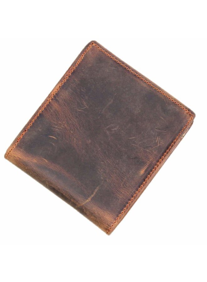 HRS Men's RFID Blocking Vintage Italian Genuine Leather Slim Bifold Wallet Handmade - Image 5