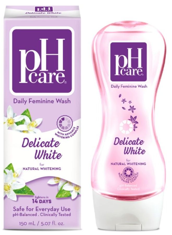 PH Care Daily Intimate Feminine Wash Delicate White With Fruti Fresh For Natural Whitning - 150 ml - Image 1