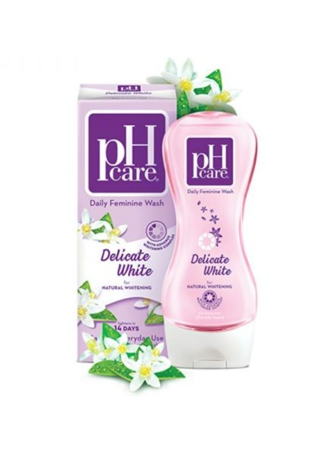 PH Care Daily Intimate Feminine Wash Delicate White With Fruti Fresh For Natural Whitning - 150 ml - Image 2