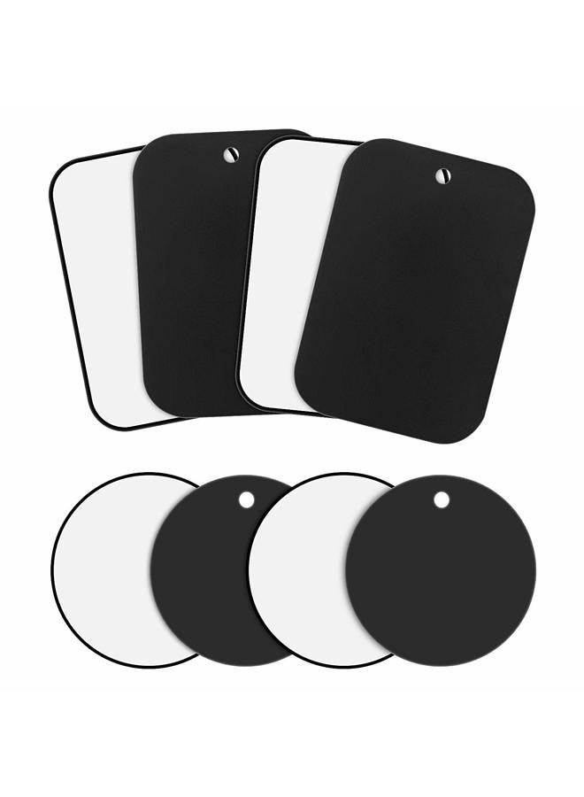 Weewooday 24 Pieces Replacement Mount Metal Plates Universal Metal Plate for All Magnetic Car Mounts, Cell Phone, Tablet Holder, 12 Rectangle and 12 Round (Black) - Image 5