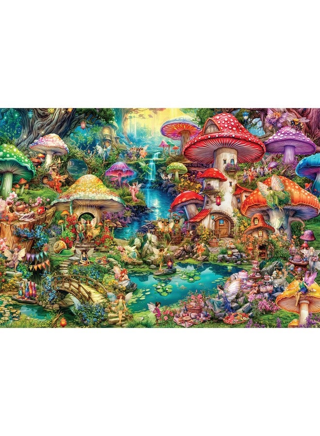 Buffalo Games - Aimee Stewart - Merry Mushroom Village Picnic - 2000 Piece Jigsaw Puzzle for Adults Challenging Puzzle Perfect for Game Nights - Finished Size is 38.50 x 26.50 - Image 2