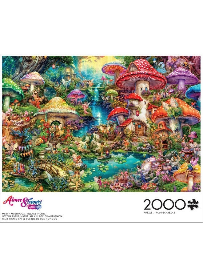 Buffalo Games - Aimee Stewart - Merry Mushroom Village Picnic - 2000 Piece Jigsaw Puzzle for Adults Challenging Puzzle Perfect for Game Nights - Finished Size is 38.50 x 26.50 - Image 3