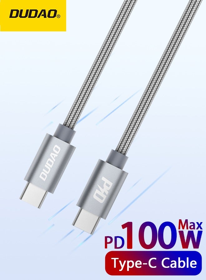 دوداو كابل شحن سريع بقوة 100 واط، كابل Type-C، شاحن سريع، إخراج فعال، كابل مضفر متين، شحن فائق السرعة USB-C إلى USB-C - Image 1