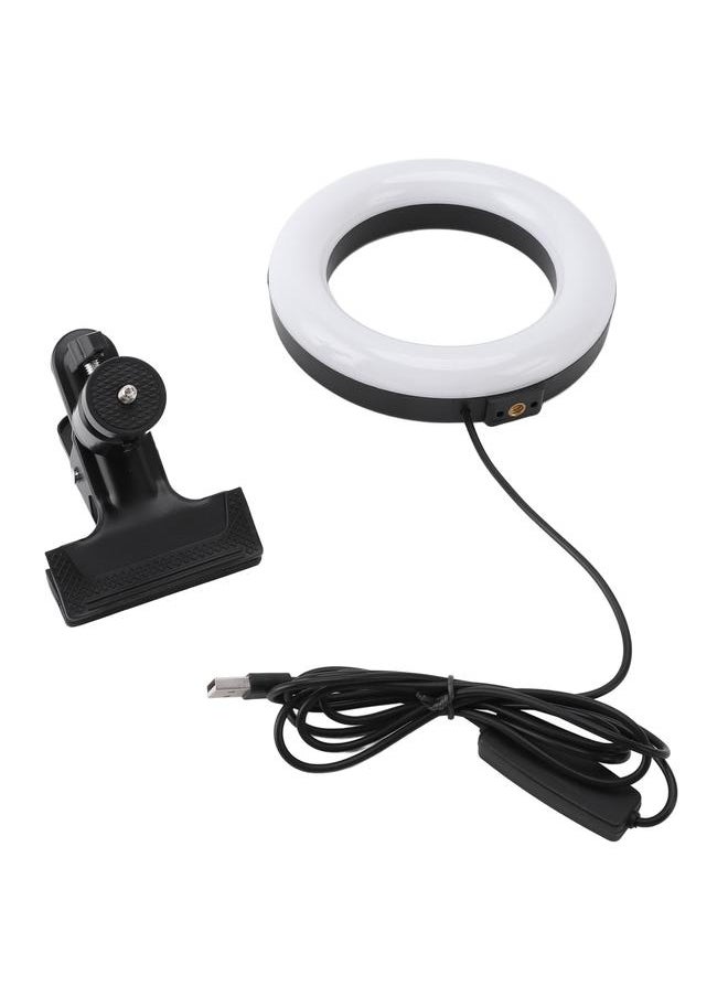 Thoraya Clip On Ring Light 3 Light Modes Brightness Adjustable USB Powered Small Portable Ring Light with Clip for Laptop Video Conference  - Image 1