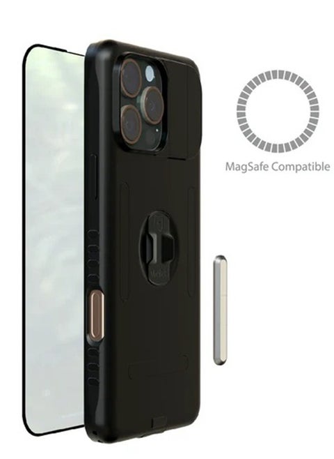 MagBak Elite for iPhone 16 Pro Max with 3D screen Protector | Magstick to Mount Anywhere