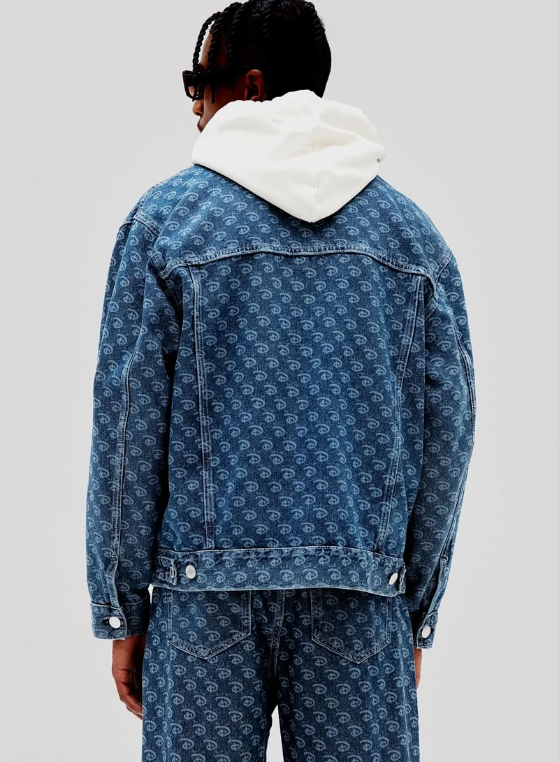 H&M Printed Denim Jacket