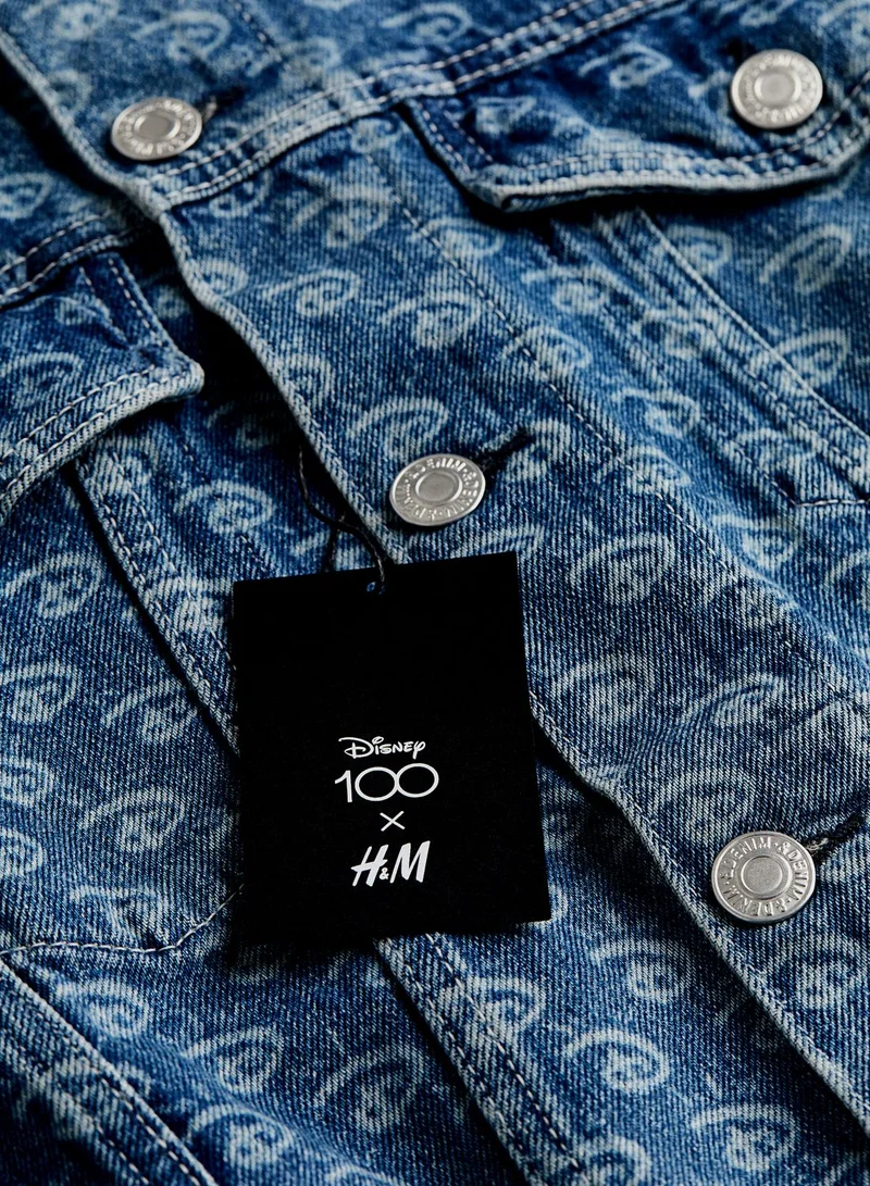 H&M Printed Denim Jacket