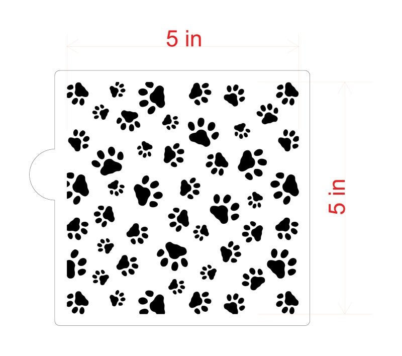 Designer Stencils Mini Dog Paws Allover Cookie and Craft Stencil by Designer Stencils - Image 4