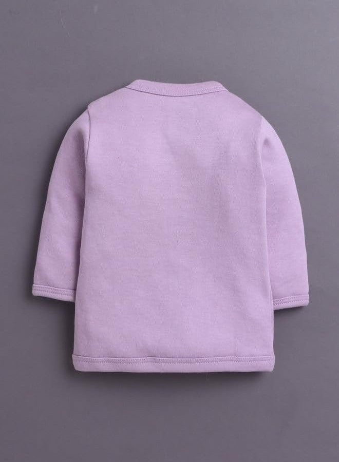 BUMZEE Baby Girls Cotton Full Sleeves Pack of 3 Regular Fit Jablas Lavender & White - 12-18 Months (Peb11031F-lvd) - Image 5