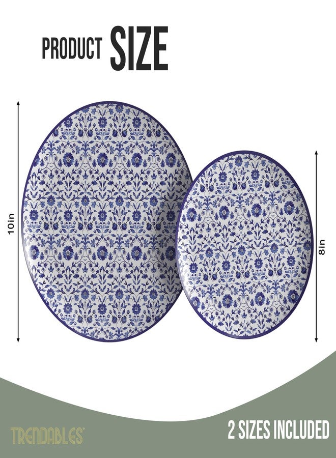 Trendables Heavy Duty Paper Plates Set For 16 Guests - 16 Each Of 8-inch And 10-inch Disposable Plates For Party - Fancy 32 Piece Dinnerware Set For All Occasions | Floral Design, Florentine - Image 2