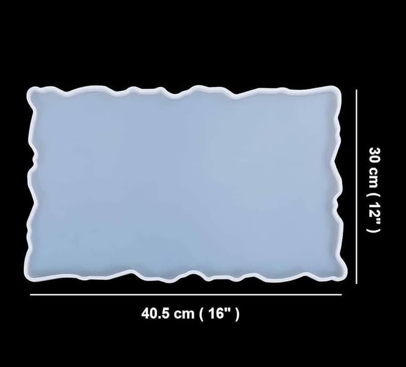IRIKA 12x16 Inch Transparent Silicone Rectangle Tray Mold for Resin Art Multipurpose DIY Coaster and Serving Tray Mould - Image 3