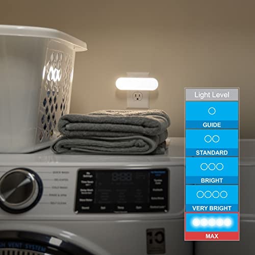 GE Ultrabrite LED Light Bar Night Lights Plug Into Wall Room Decor Ambient Lighting Dusk to Dawn Sensor Bright Nightlight, White, 100 Lumens, 2 Pack - Image 5