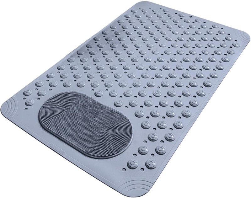 Large Non Slip Shower Mat with Foot Scrubber – 70×40 cm Anti Skid Silicone Bath Mat – Safe Grip Suction Floor Mat for Bathroom and Bathtub (Two packs) - Image 4