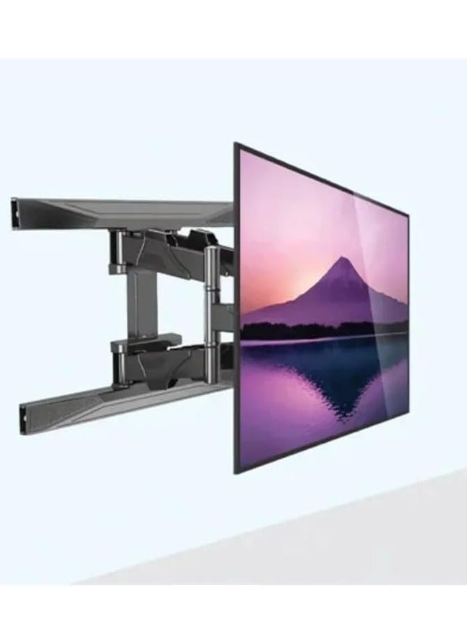 ELTRAZONE P6 Full Motion Ultra Slim Double Arm TV Wall Mount – Compatible with 45-80 Inch TVs – Heavy Duty Bracket with 46 kg Weight Capacity – Extendable & Adjustable Design (441mm Height x 635mm Length) – Sleek Space-Saving TV Mount for LED, LCD & OLED Screens - Image 2