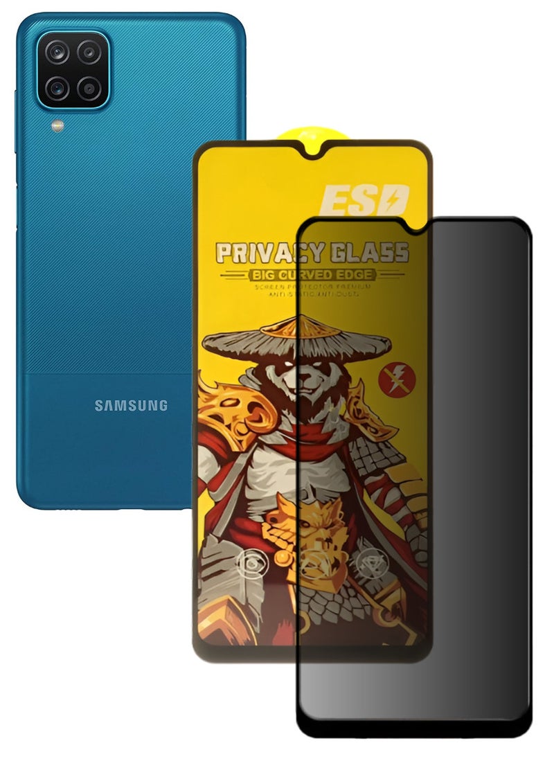 ESD Tempered Dustproof Privacy Glass Screen Protector Compatible For Samsung Galaxy M12 - Image 1