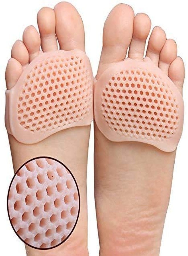 Brelixa Silicone Gel Half Toe Sleeve with Anti-Skid Sole Forefoot & Heel Protector Socks for Pain Relief Soft Moisturizing Gel Pads for Dry Cracked Skin, Callus, Heel Support & Foot Care (1 Pair) - Image 2