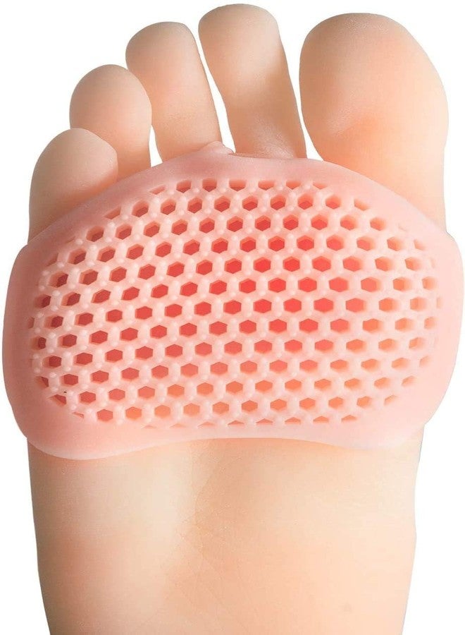 Brelixa Silicone Gel Half Toe Sleeve with Anti-Skid Sole Forefoot & Heel Protector Socks for Pain Relief Soft Moisturizing Gel Pads for Dry Cracked Skin, Callus, Heel Support & Foot Care (1 Pair) - Image 1