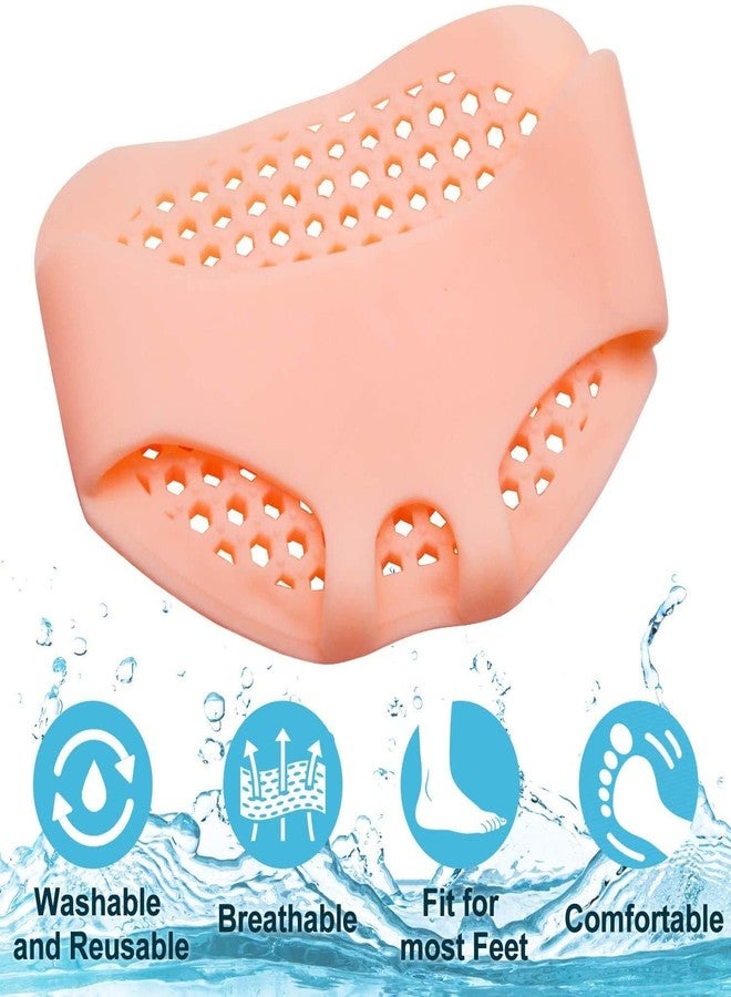 Brelixa Silicone Gel Half Toe Sleeve with Anti-Skid Sole Forefoot & Heel Protector Socks for Pain Relief Soft Moisturizing Gel Pads for Dry Cracked Skin, Callus, Heel Support & Foot Care (1 Pair) - Image 4