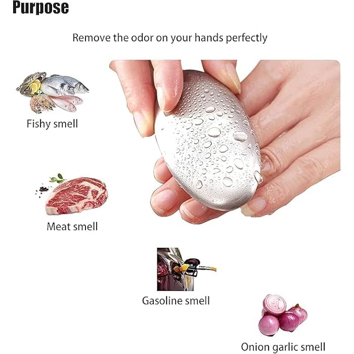 Say goodbye to the smell of onions, garlic, and fish. Just rub it in your hand under water... the smell disappears in seconds. One piece. - Image 4