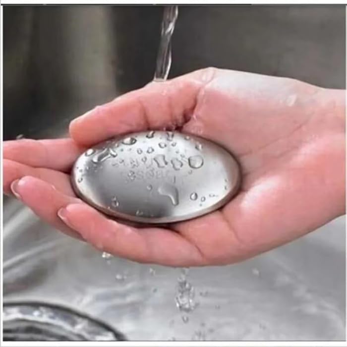 Say goodbye to the smell of onions, garlic, and fish. Just rub it in your hand under water... the smell disappears in seconds. One piece. - Image 2