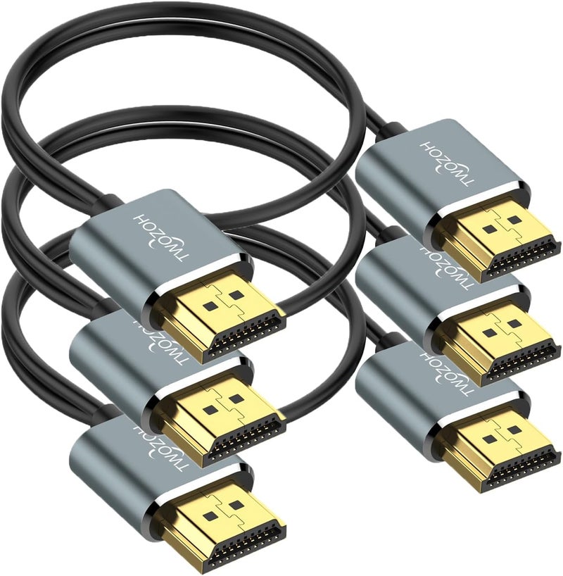 توزوه كابل HDMI مرن ونحيف من بطول 6.6 قدم، عبوة من 3 قطع، كابل HDMI فائق النحافة يدعم السرعة العالية 4K@60Hz 18gbps 2160P/1080P - Image 1
