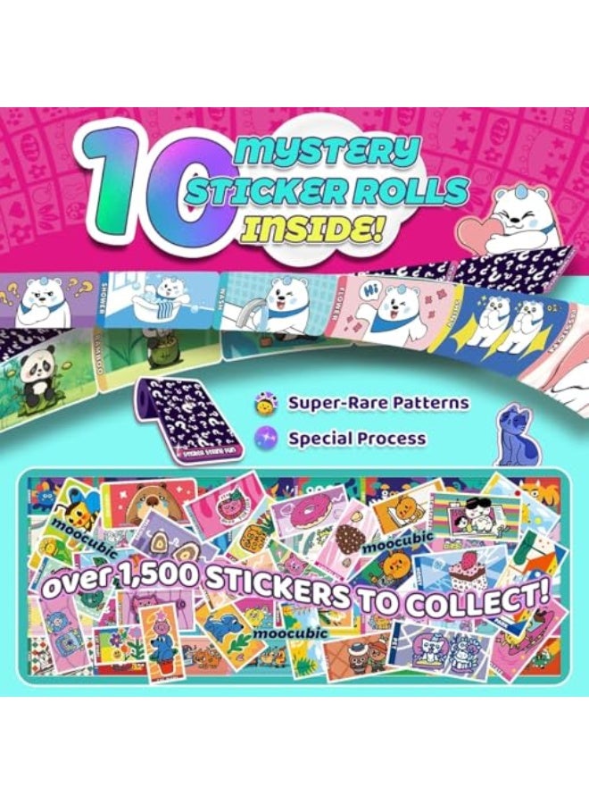 ملصقات رول، مجموعة صناعة المجوهرات، ألعاب فنية وحرفية للأطفال تشمل 320 ملصقًا مصغرًا، تبني 6 أساور أو 2 قلادة، 200 حبة و2 قلادة، هدية صداقة قابلة للارتداء للأطفال من 5 سنوات فما فوق للبنات والأولاد. - Image 5